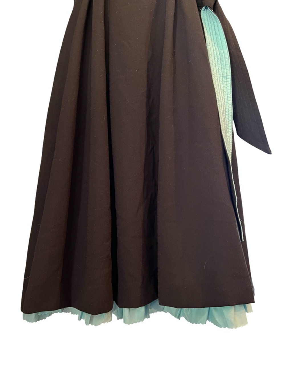 Betsey Johnson Vintage Inspired 1940s Black Mint Green Dress Size 2 - Picture 3 of 8